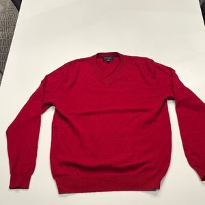 Club Room V-Neck Sweater in Bold Red
